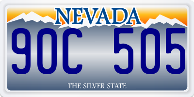 NV license plate 90C505
