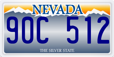 NV license plate 90C512