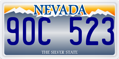 NV license plate 90C523