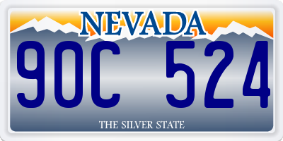 NV license plate 90C524