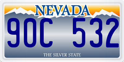 NV license plate 90C532