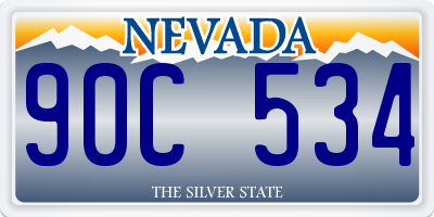 NV license plate 90C534