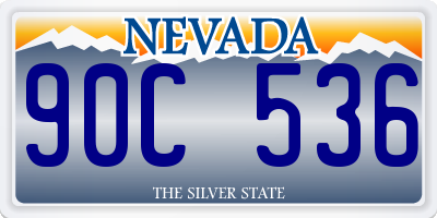 NV license plate 90C536