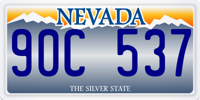 NV license plate 90C537