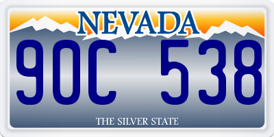 NV license plate 90C538