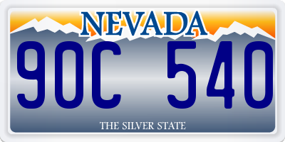 NV license plate 90C540