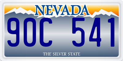 NV license plate 90C541