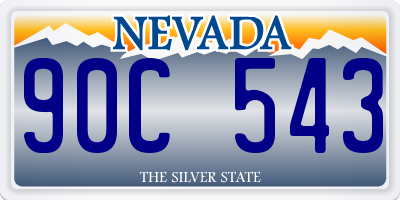 NV license plate 90C543