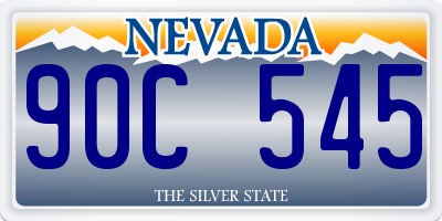 NV license plate 90C545