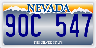 NV license plate 90C547
