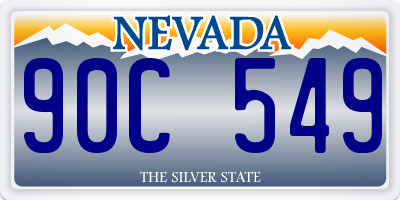 NV license plate 90C549