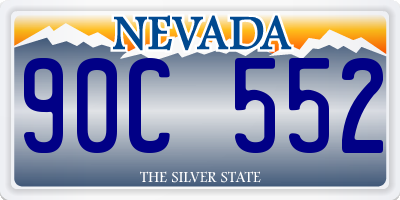 NV license plate 90C552