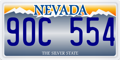NV license plate 90C554