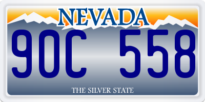 NV license plate 90C558