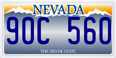 NV license plate 90C560