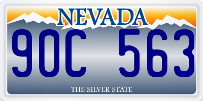 NV license plate 90C563