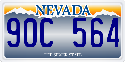 NV license plate 90C564
