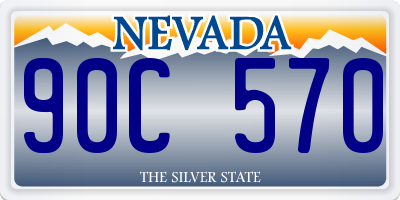 NV license plate 90C570