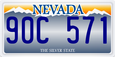 NV license plate 90C571