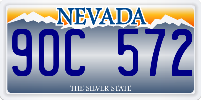 NV license plate 90C572