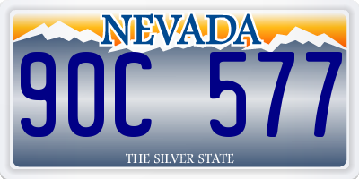 NV license plate 90C577