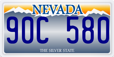 NV license plate 90C580