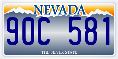 NV license plate 90C581