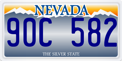 NV license plate 90C582