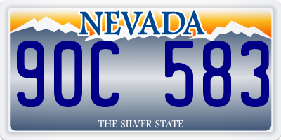 NV license plate 90C583