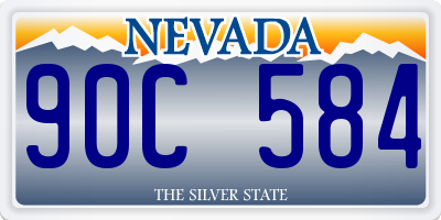 NV license plate 90C584