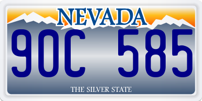 NV license plate 90C585