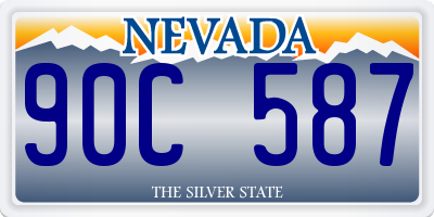 NV license plate 90C587