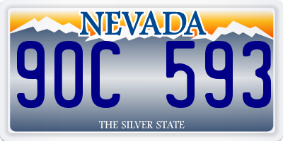 NV license plate 90C593