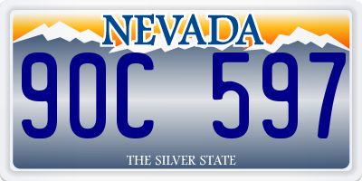 NV license plate 90C597