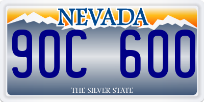 NV license plate 90C600