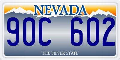 NV license plate 90C602