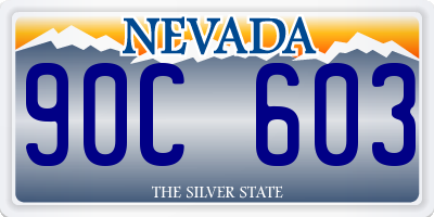 NV license plate 90C603