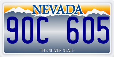 NV license plate 90C605