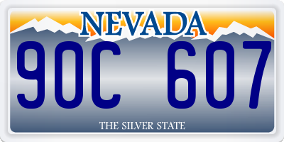 NV license plate 90C607