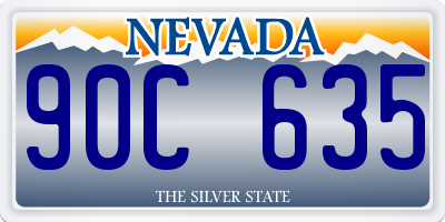 NV license plate 90C635