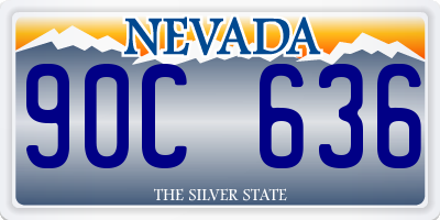 NV license plate 90C636