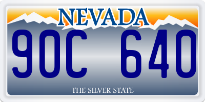 NV license plate 90C640