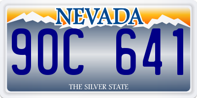 NV license plate 90C641