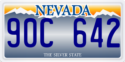 NV license plate 90C642