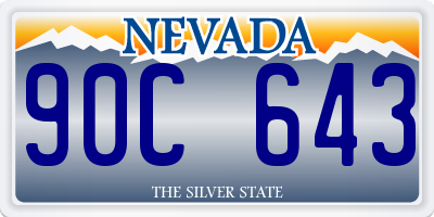 NV license plate 90C643