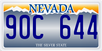 NV license plate 90C644