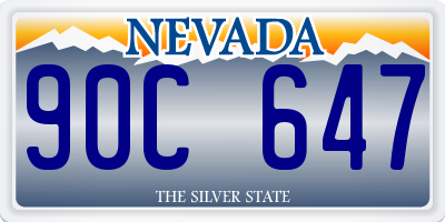 NV license plate 90C647