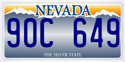 NV license plate 90C649