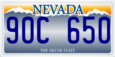 NV license plate 90C650