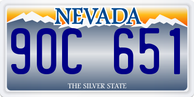 NV license plate 90C651